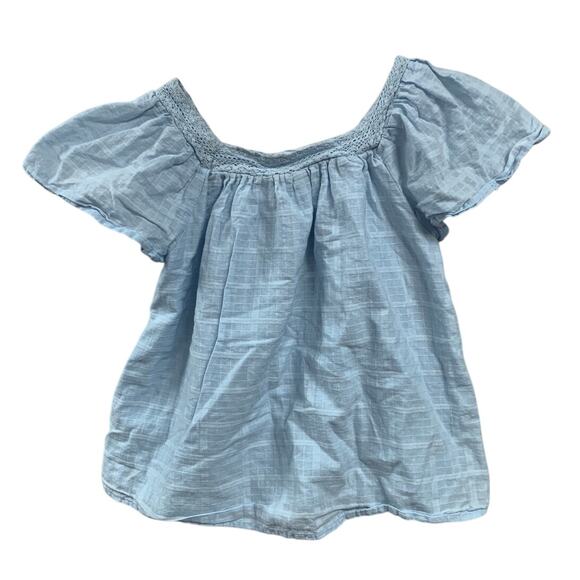 NWT New Cat & Jack Girls Medium (8) 100% Cotton Short Sleeve Square Neck Top - Picture 2 of 3